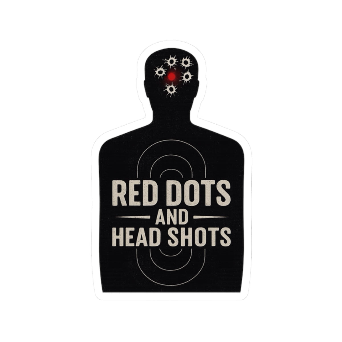 Red Dots and Head Shots Sticker