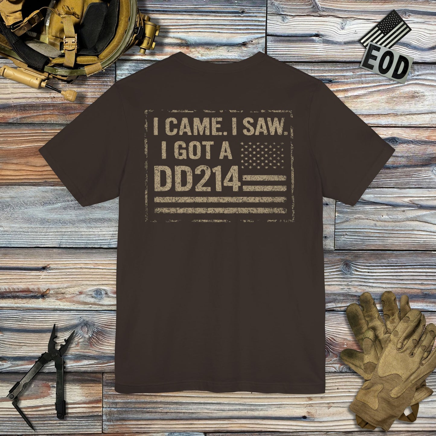 DD214 (Back Print) T-Shirt