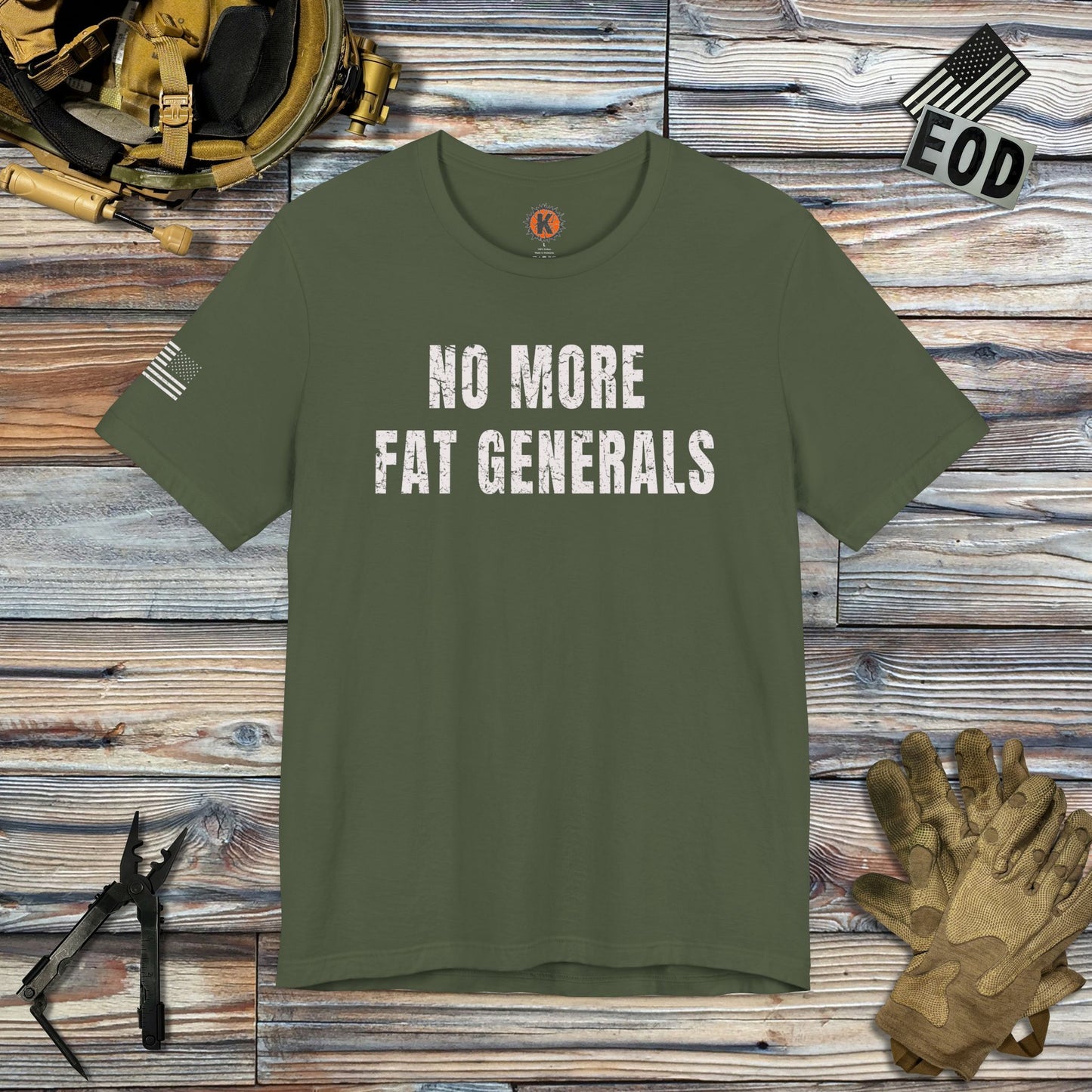 No More Fat Generals (w/ Flag) T-Shirt