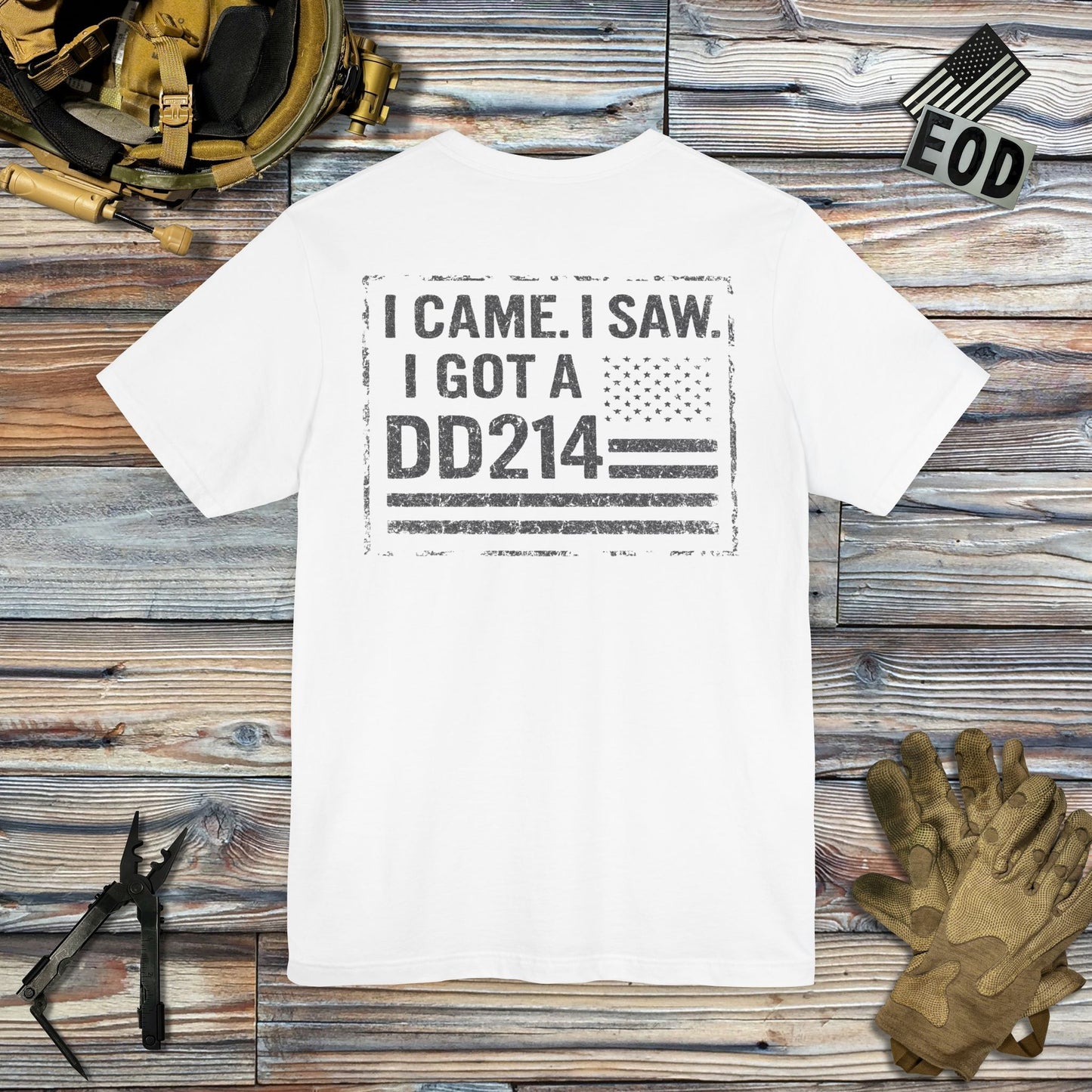 DD214 (Back Print) T-Shirt
