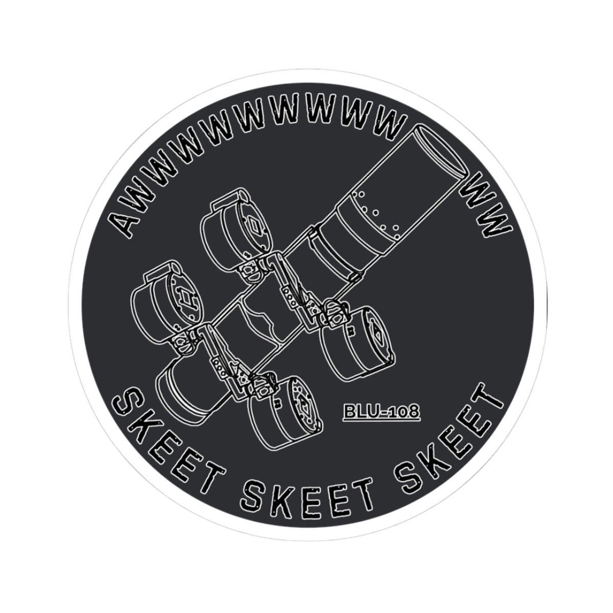 Skeet Skeet Skeet (Black) Sticker