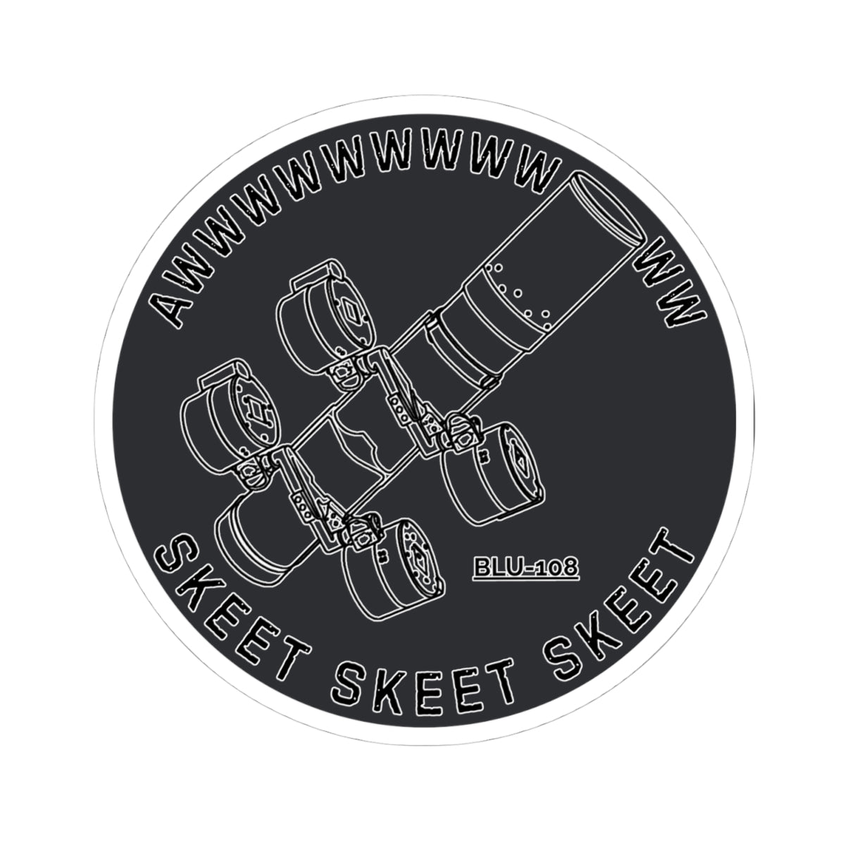 Skeet Skeet Skeet (Black) Sticker