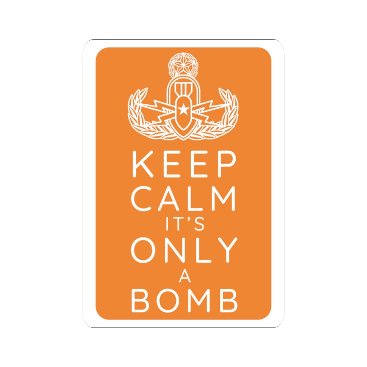 Keep Calm (Orange) Sticker