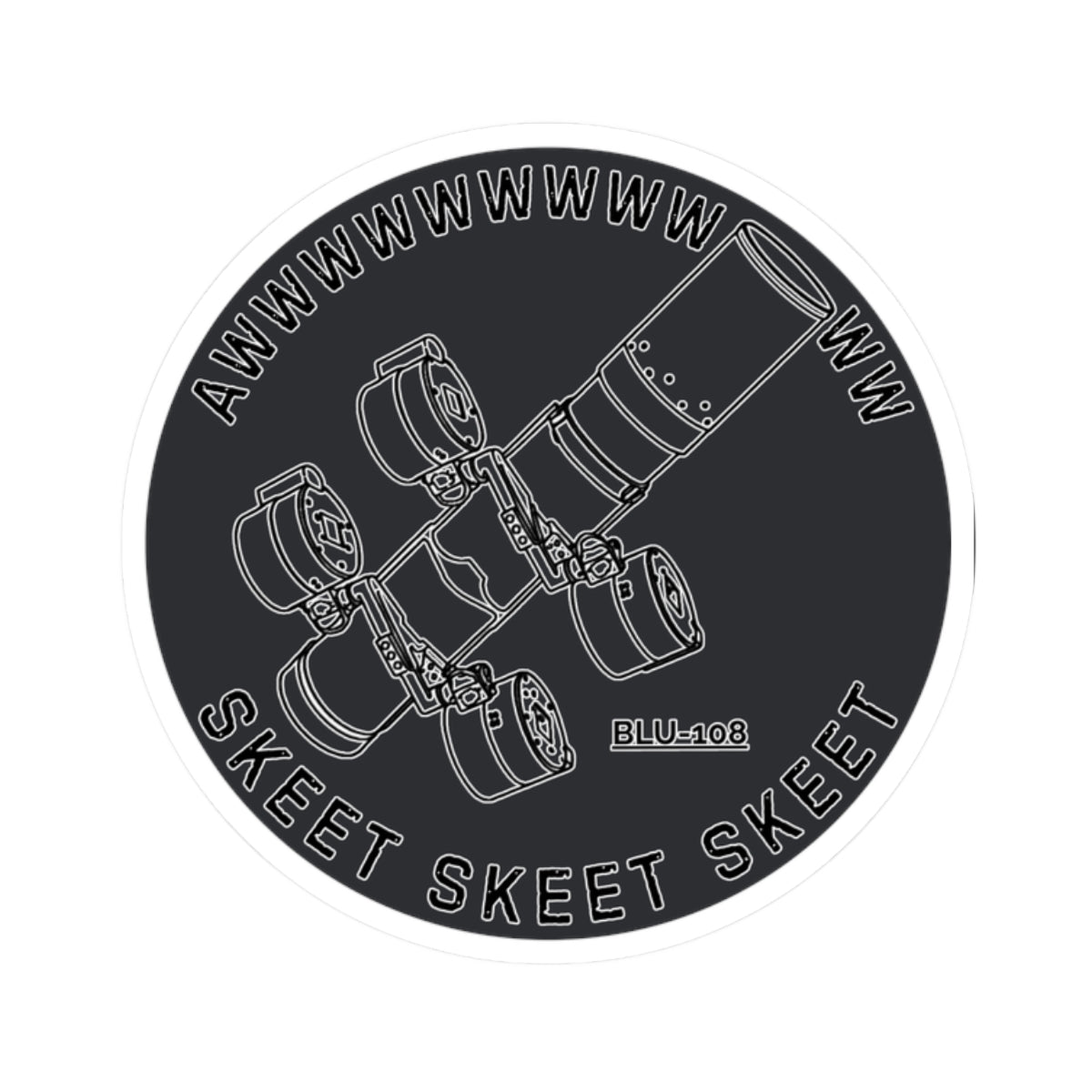 Skeet Skeet Skeet (Black) Sticker