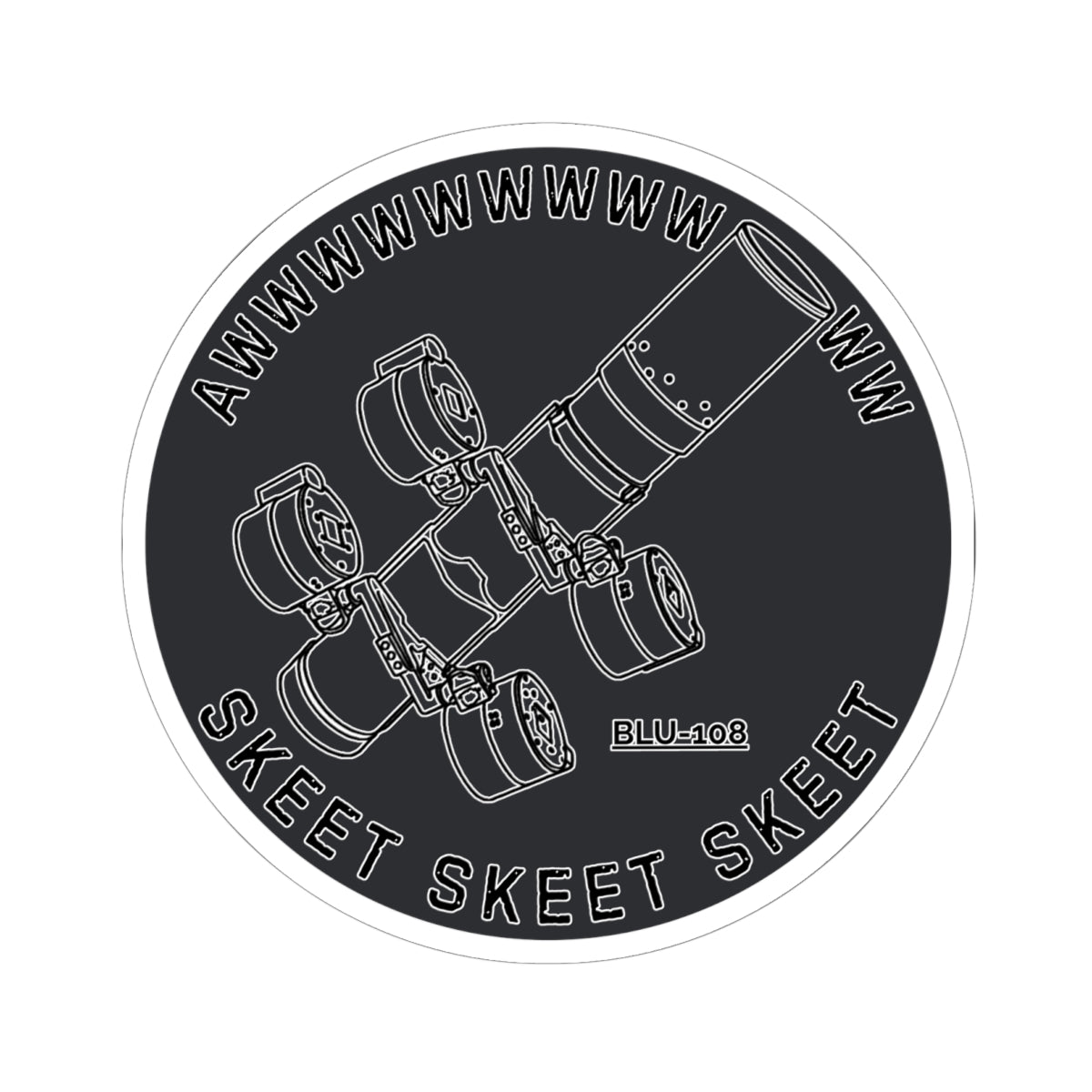 Skeet Skeet Skeet (Black) Sticker
