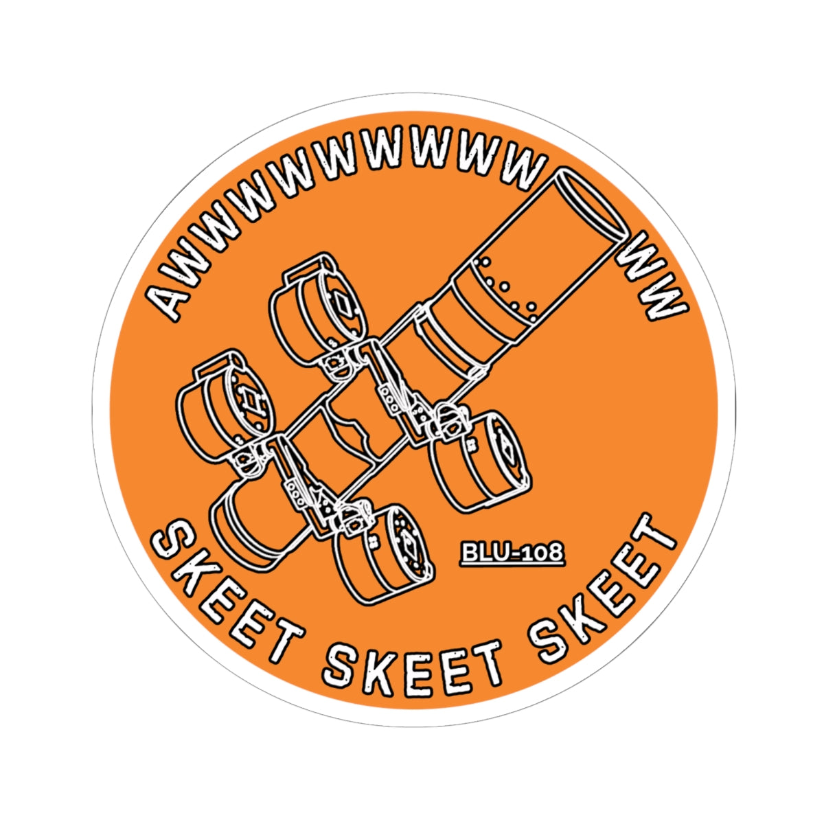 Skeet Skeet Skeet (Orange) Sticker