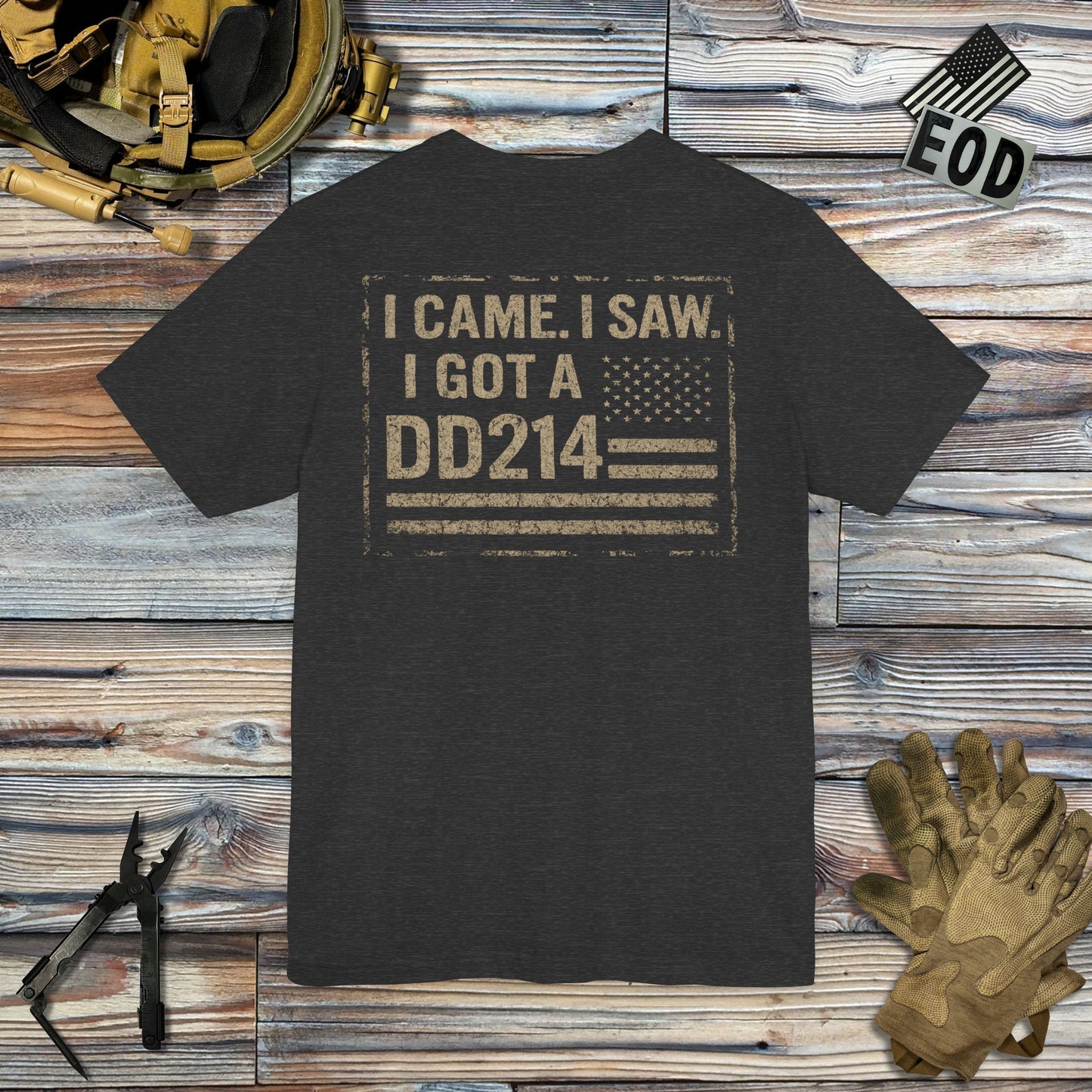 DD214 (Back Print) T-Shirt