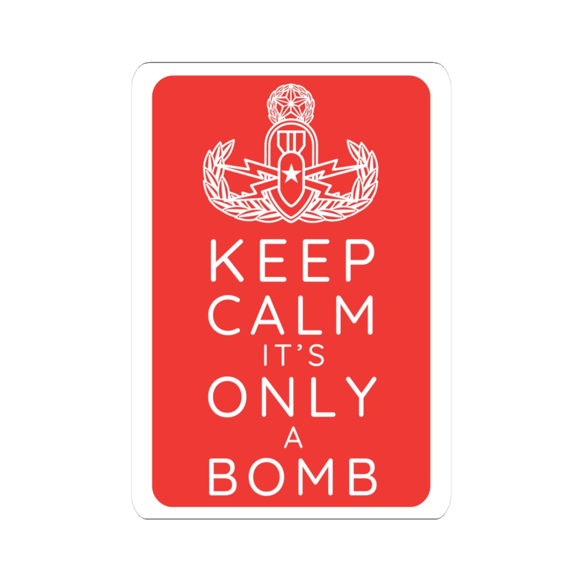 Keep Calm (Red) Sticker