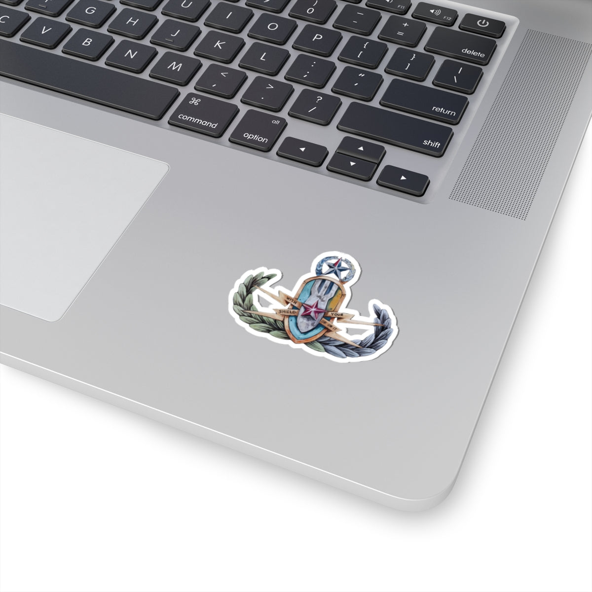 With your Shield Sticker