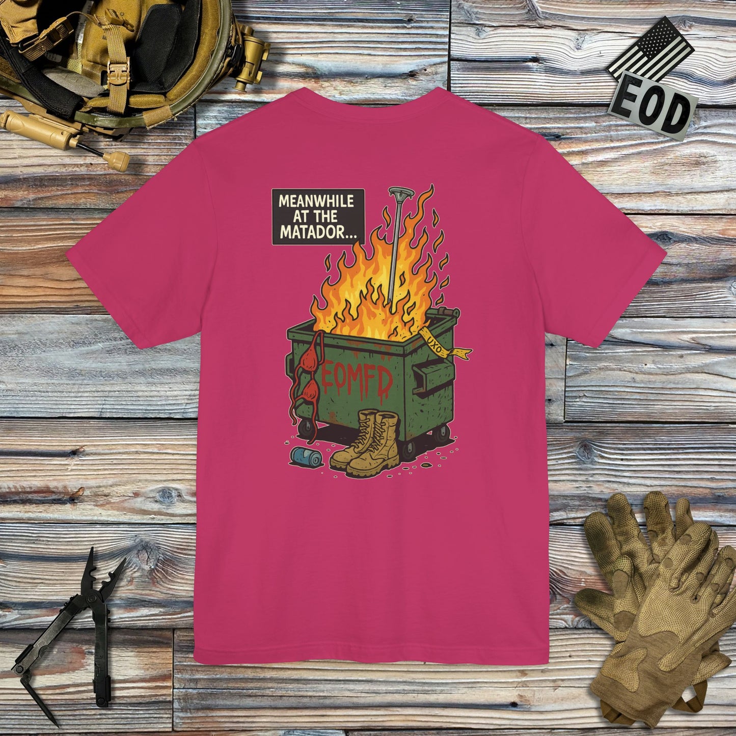 Meanwhile at the Matador (Back Print) T-Shirt