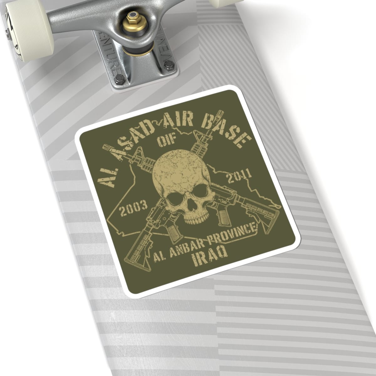 K-Factor Supply Co Al Asad OIF - Skull & Carbines Sticker