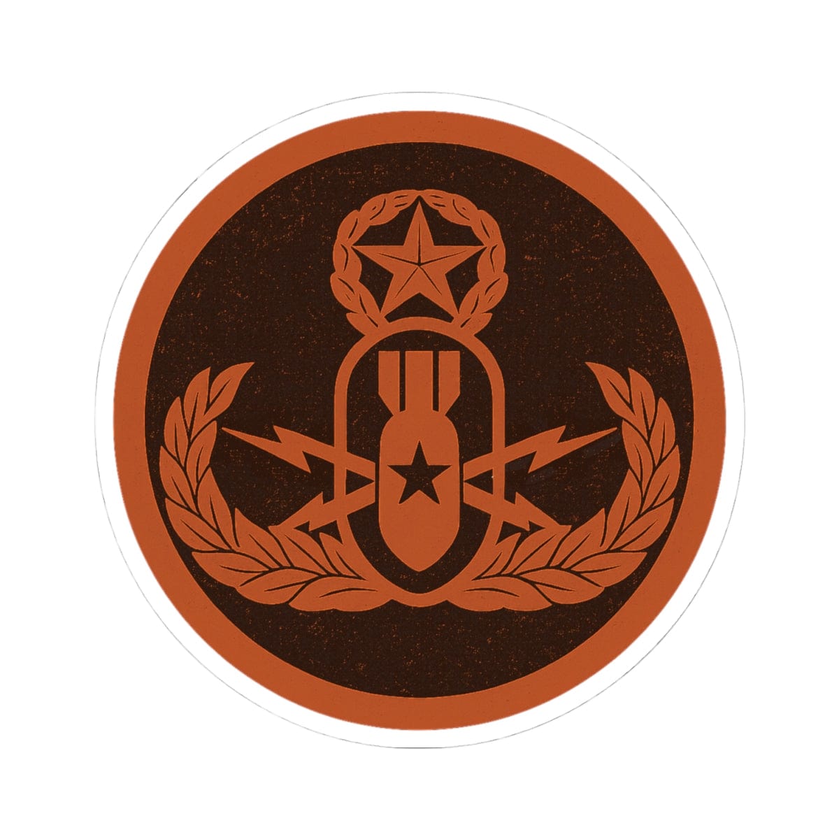K-Factor Supply Co Crab Icon (Autumn) Sticker 4" × 4"