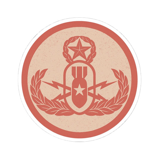 K-Factor Supply Co Crab Icon (Coral) Sticker 6" × 6"