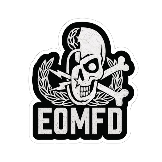 K-Factor Supply Co EOMFD Skully Crab Sticker 6" × 6"