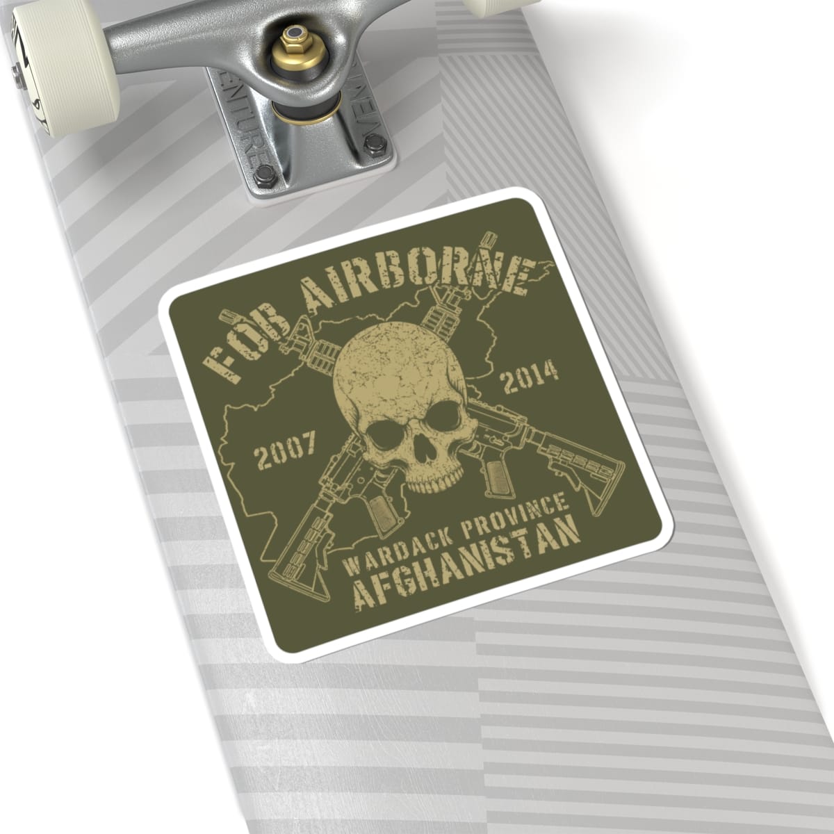 K-Factor Supply Co FOB Airborne - Skull & Carbines Sticker