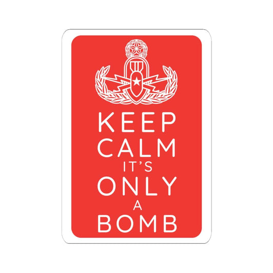 K-Factor Supply Co Keep Calm (Red) Sticker 6" × 6"