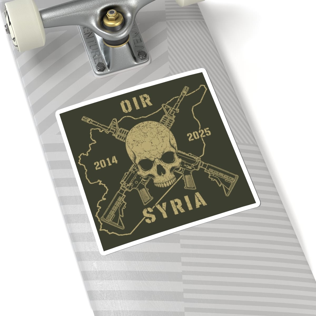 K-Factor Supply Co Skull & Carbines - OIR (Syria) Sticker