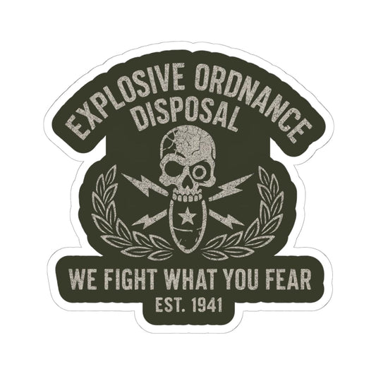 K-Factor Supply Co We Fight What You Fear Sticker 6" × 6"