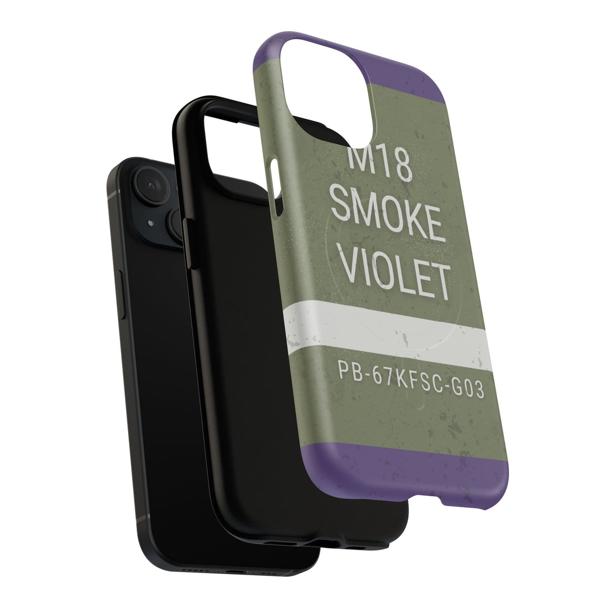 K-Factor Supply Co M18 Smoke (Violet) Tough Magnetic iPhone Case