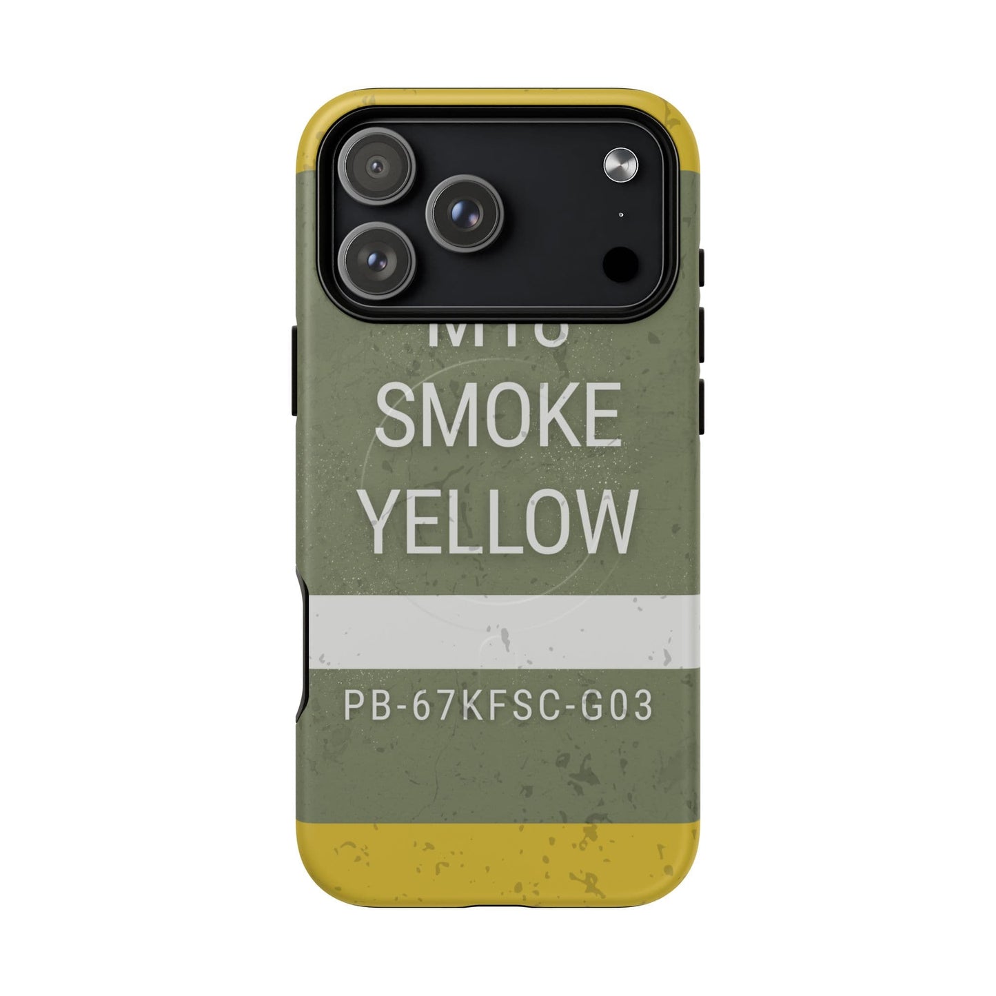 K-Factor Supply Co M18 Smoke (Yellow) Tough Magnetic iPhone Case iPhone 17 Pro Max / Matte