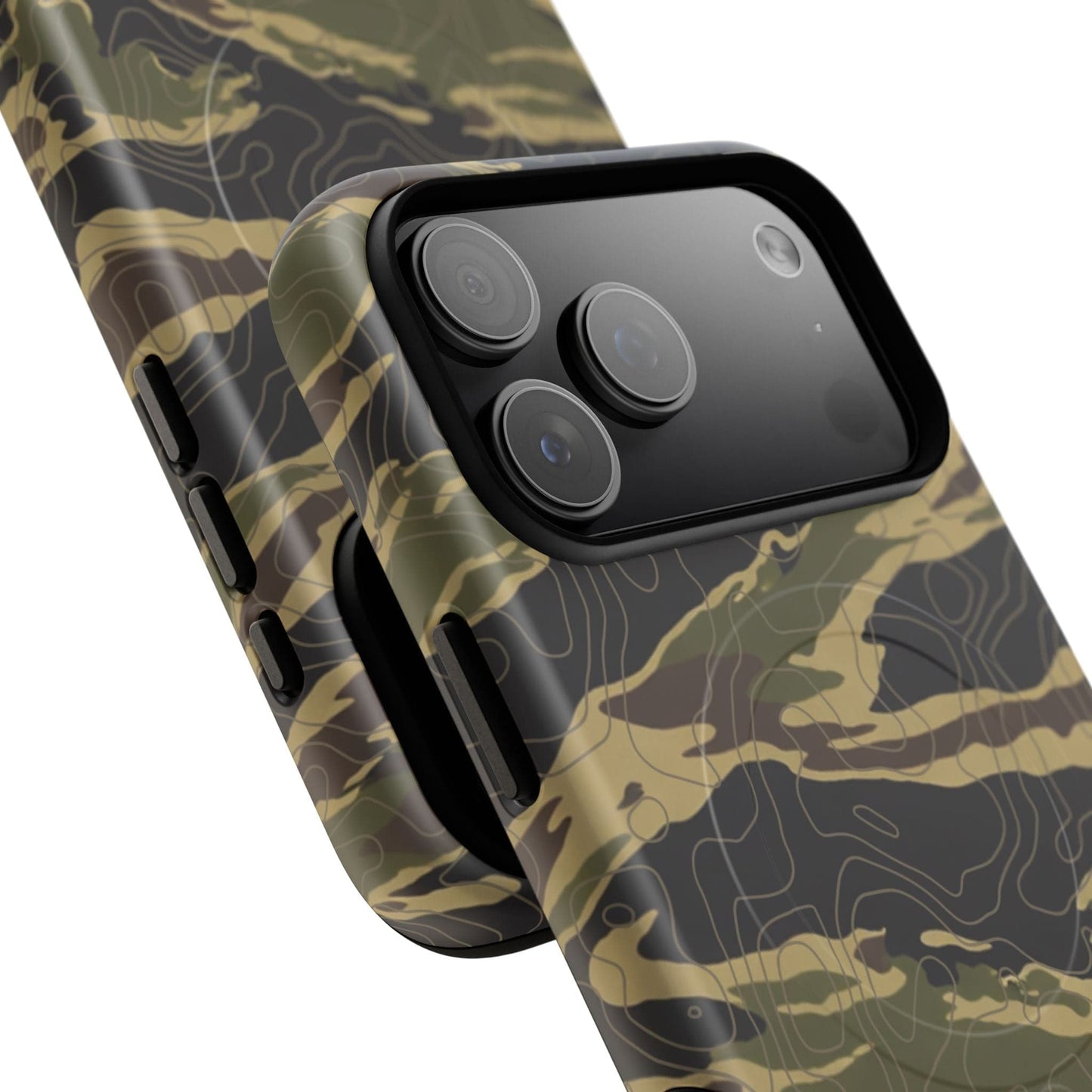 K-Factor Supply Co Tiger Stripe Topo Tough Magnetic iPhone Case