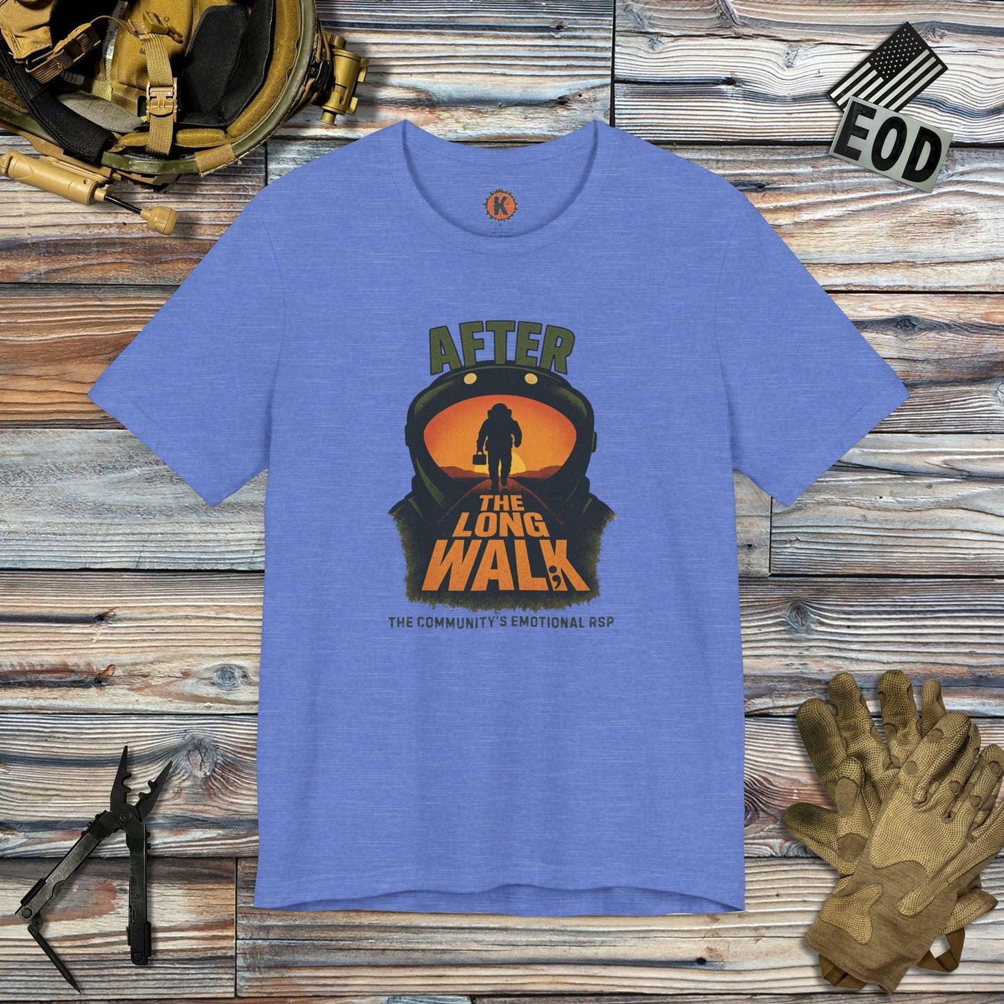 K-Factor Supply Co After the Long Walk T-Shirt Heather Columbia Blue / S