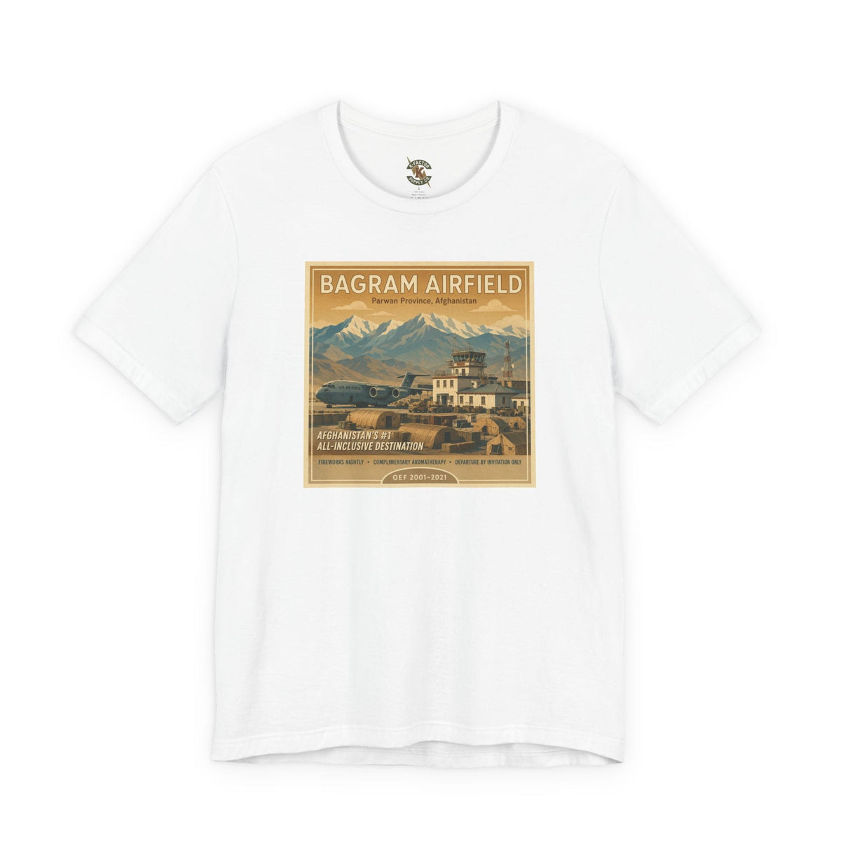 K-Factor Supply Co Bagram Travel T-Shirt White / S