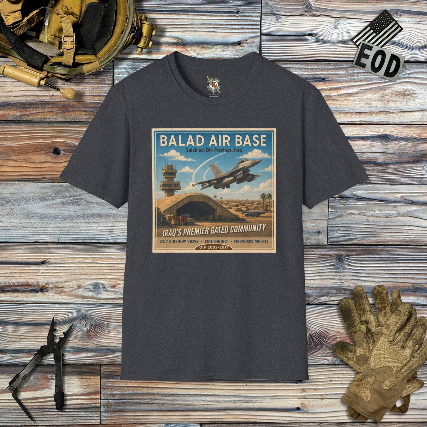 K-Factor Supply Co Balad AB Travel (B+T) T-Shirt Dark Heather Grey / 2XL