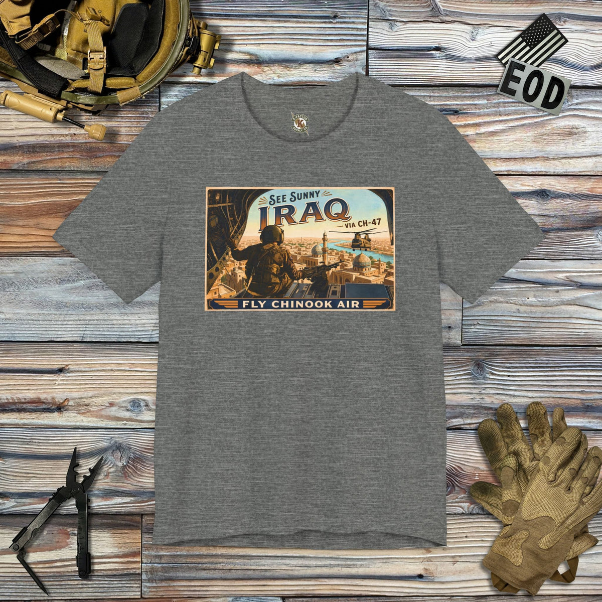 K-Factor Supply Co Chinook Air - Iraq T-Shirt Deep Heather / M