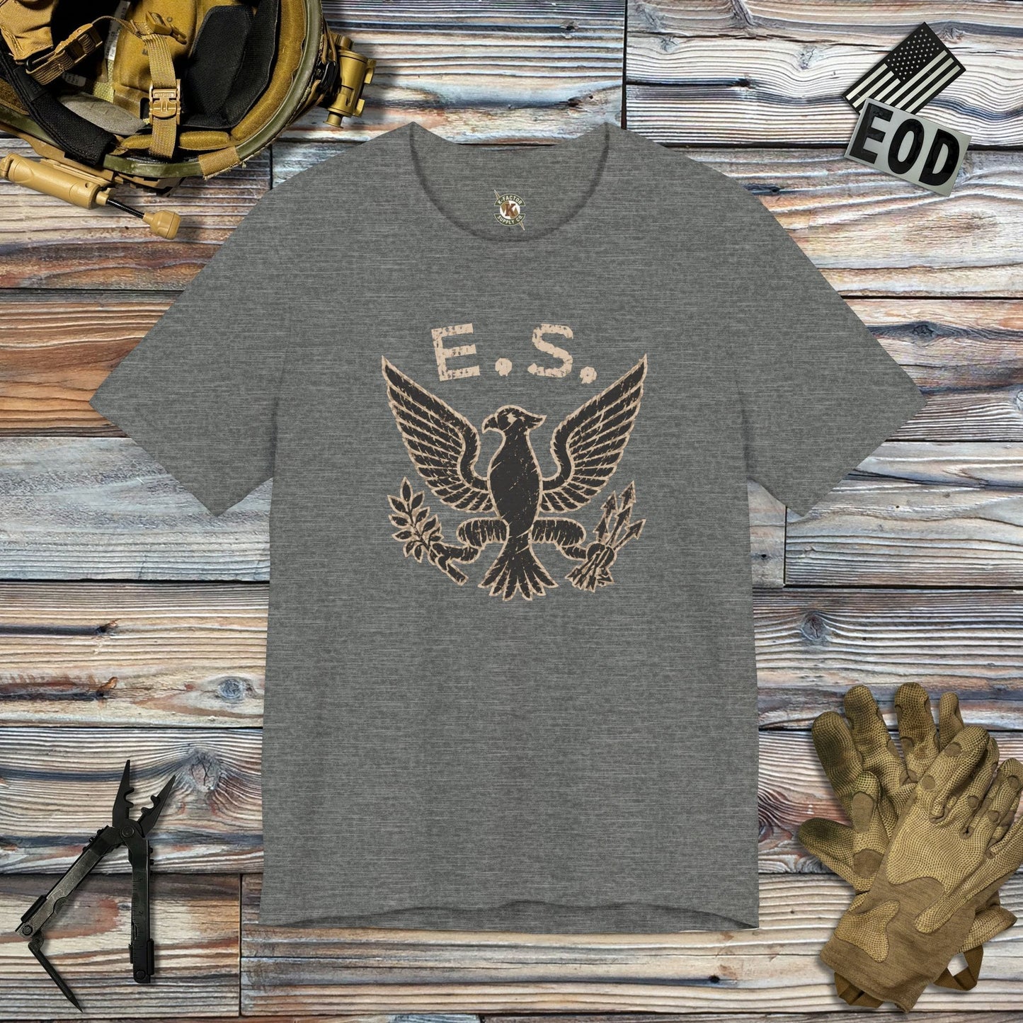 K-Factor Supply Co Eagle Squadron T-Shirt Deep Heather / S