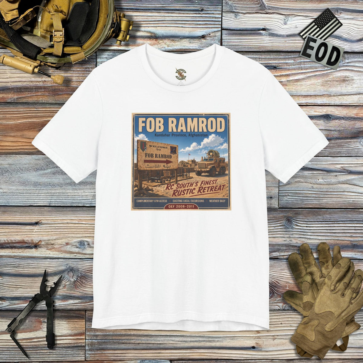 K-Factor Supply Co FOB Ramrod Travel T-Shirt White / S