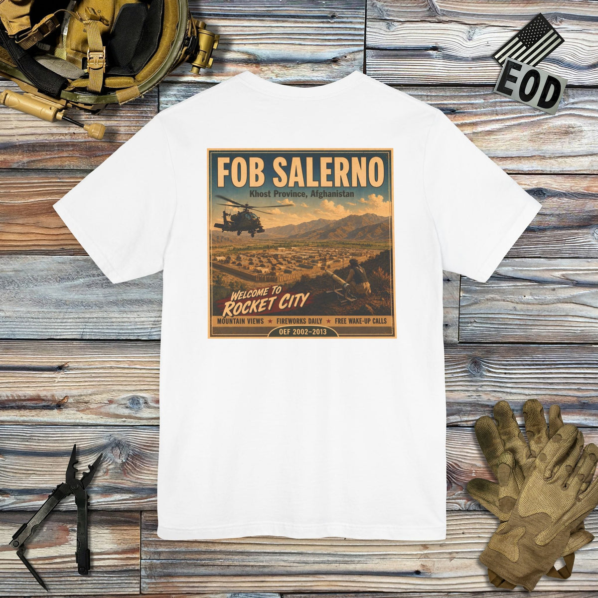 K-Factor Supply Co FOB Salerno Travel (Back Print) T-Shirt