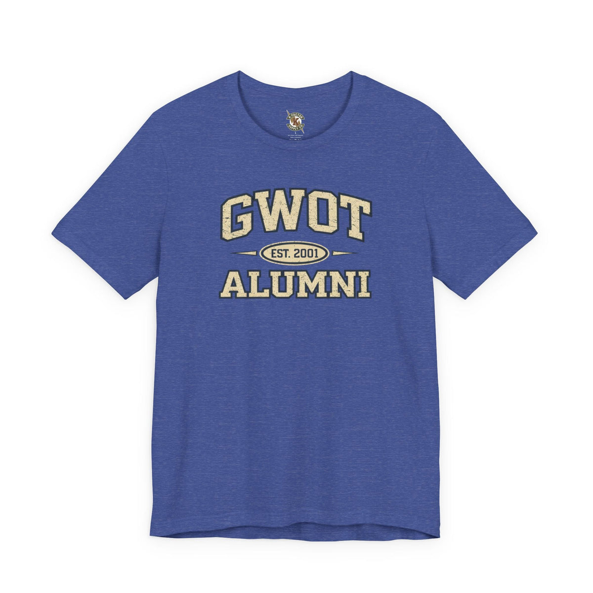 K-Factor Supply Co GWOT Alumni Mk 4 Mod 0 T-Shirt Heather True Royal / S