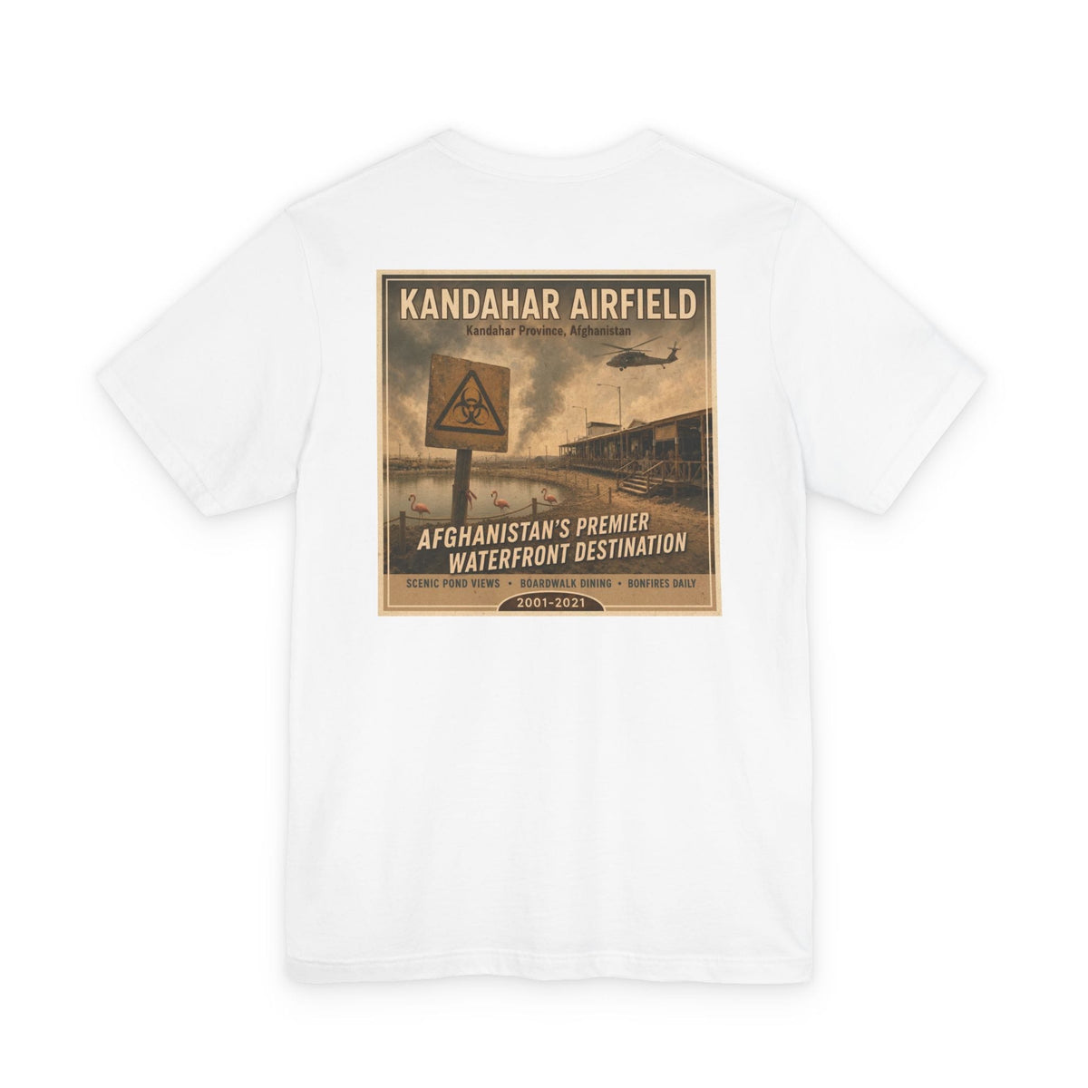 K-Factor Supply Co Kandahar Travel (Back Print) T-Shirt