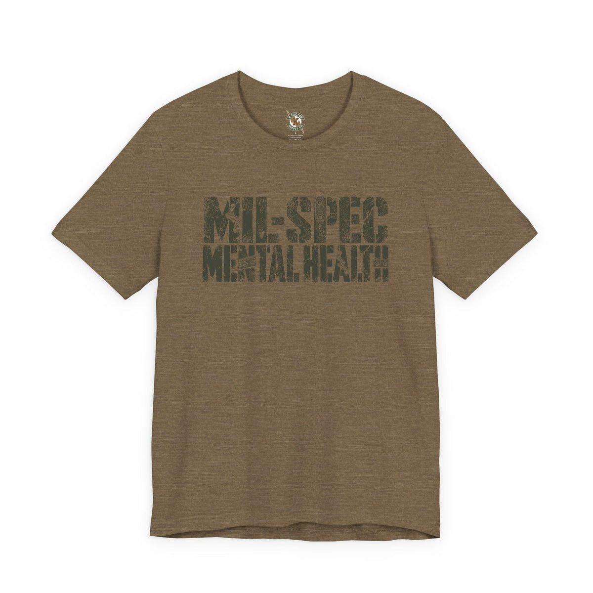 K-Factor Supply Co Mil-Spec Mental Health T-Shirt Heather Olive / S