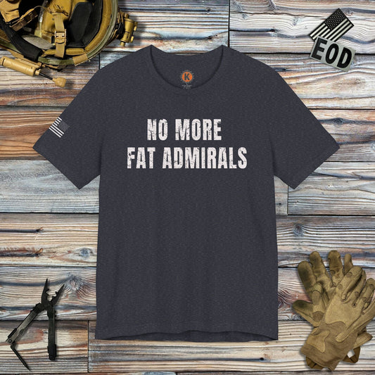 K-Factor Supply Co No More Fat Admirals (w/ Flag) T-Shirt Heather Navy / S