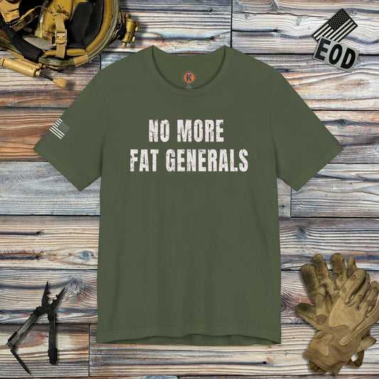 K-Factor Supply Co No More Fat Generals (w/ Flag) T-Shirt Military Green / S
