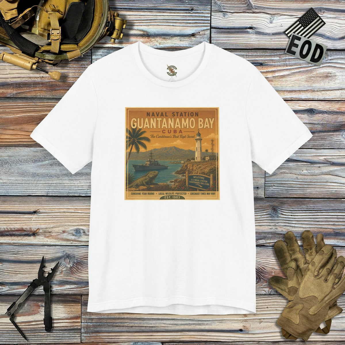 K-Factor Supply Co NSGB Cuba Travel T-Shirt White / S