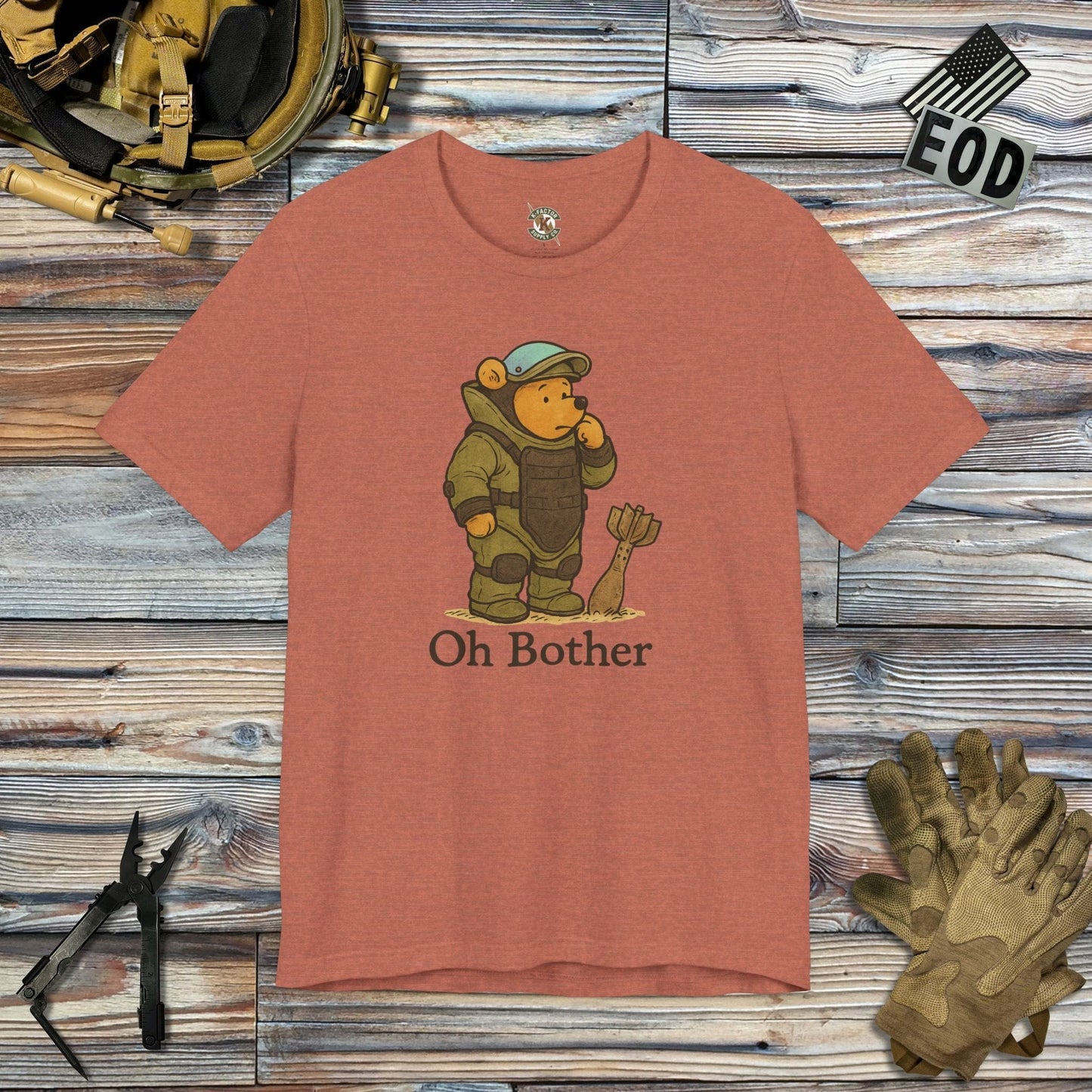 K-Factor Supply Co Oh Bother Mk 1 Mod 1 T-Shirt Heather Clay / S