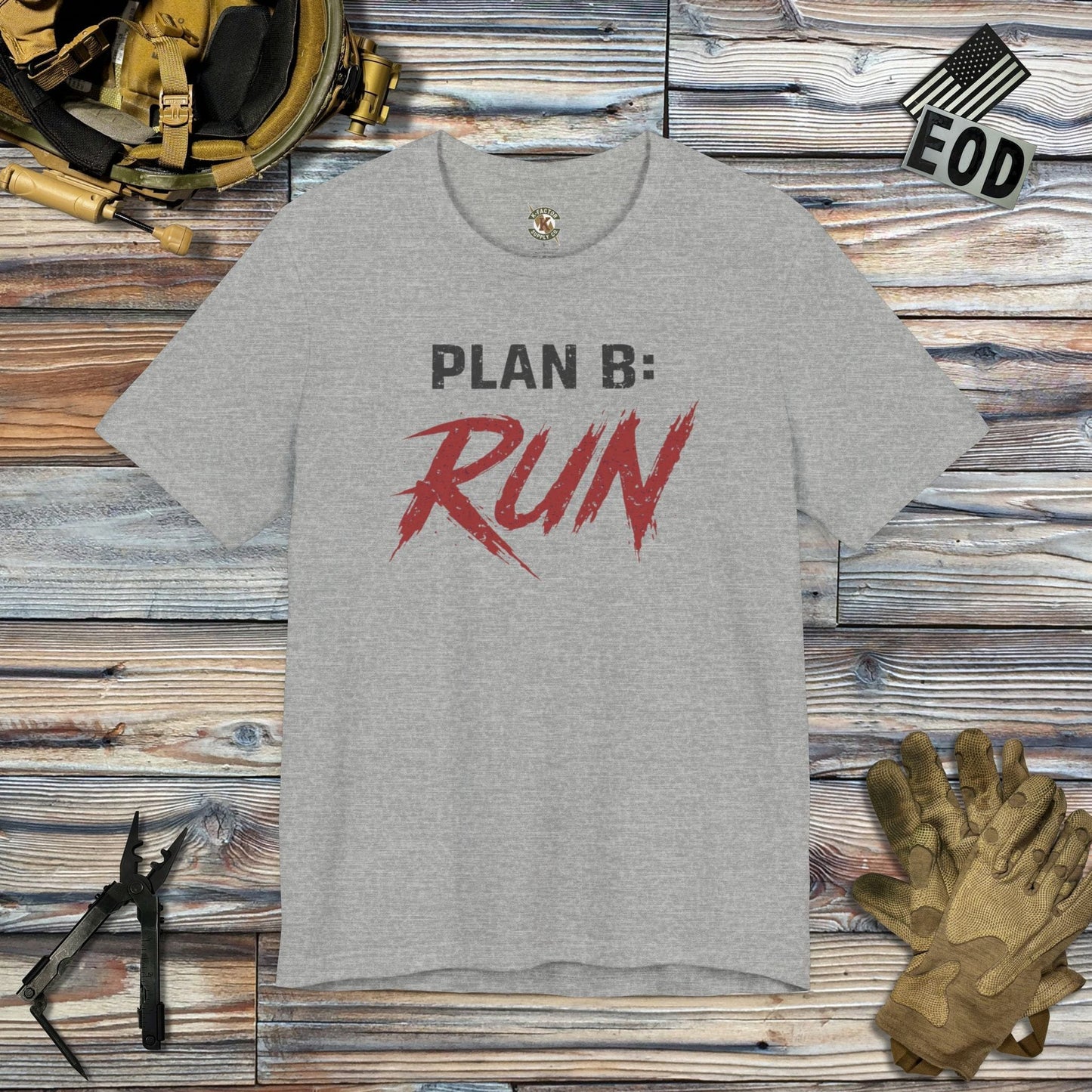 K-Factor Supply Co Plan B T-Shirt Athletic Heather / S