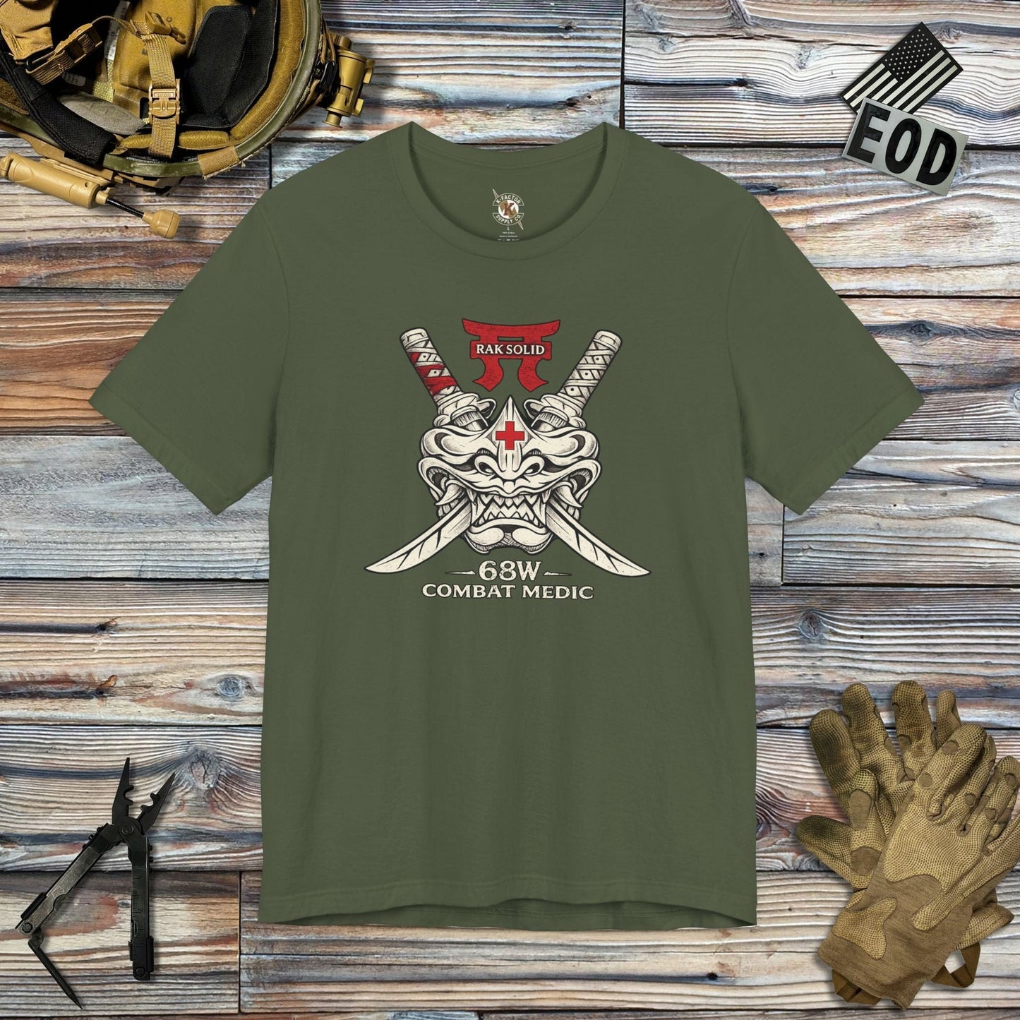 K-Factor Supply Co Rak Solid (68 Whiskey) T-Shirt Military Green / S