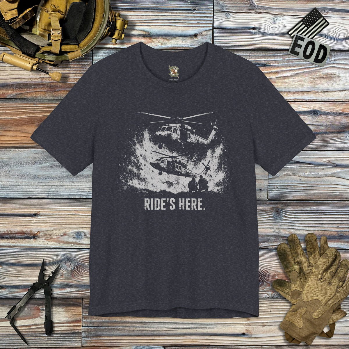 K-Factor Supply Co Ride's Here - Blackhawk T-Shirt Heather Navy / S