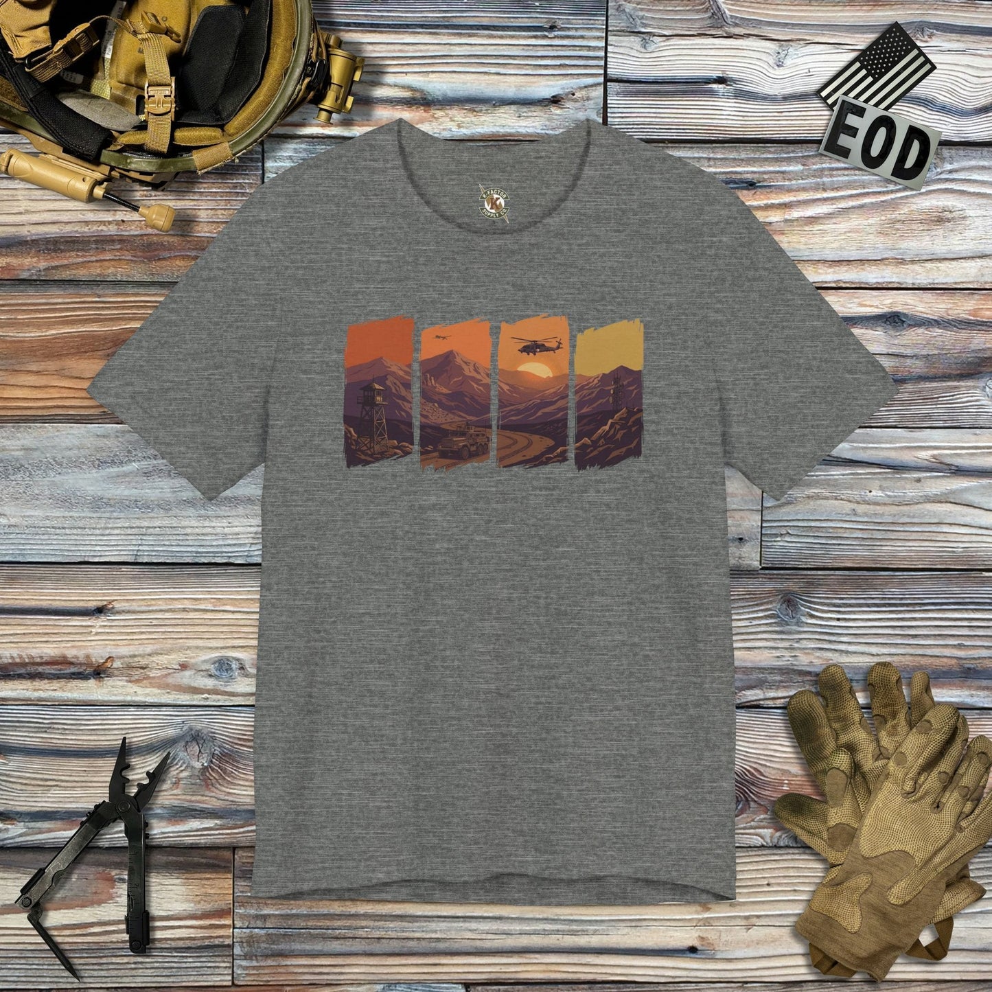 K-Factor Supply Co Some Roads Mk 1 Mod 1 T-Shirt Deep Heather / S