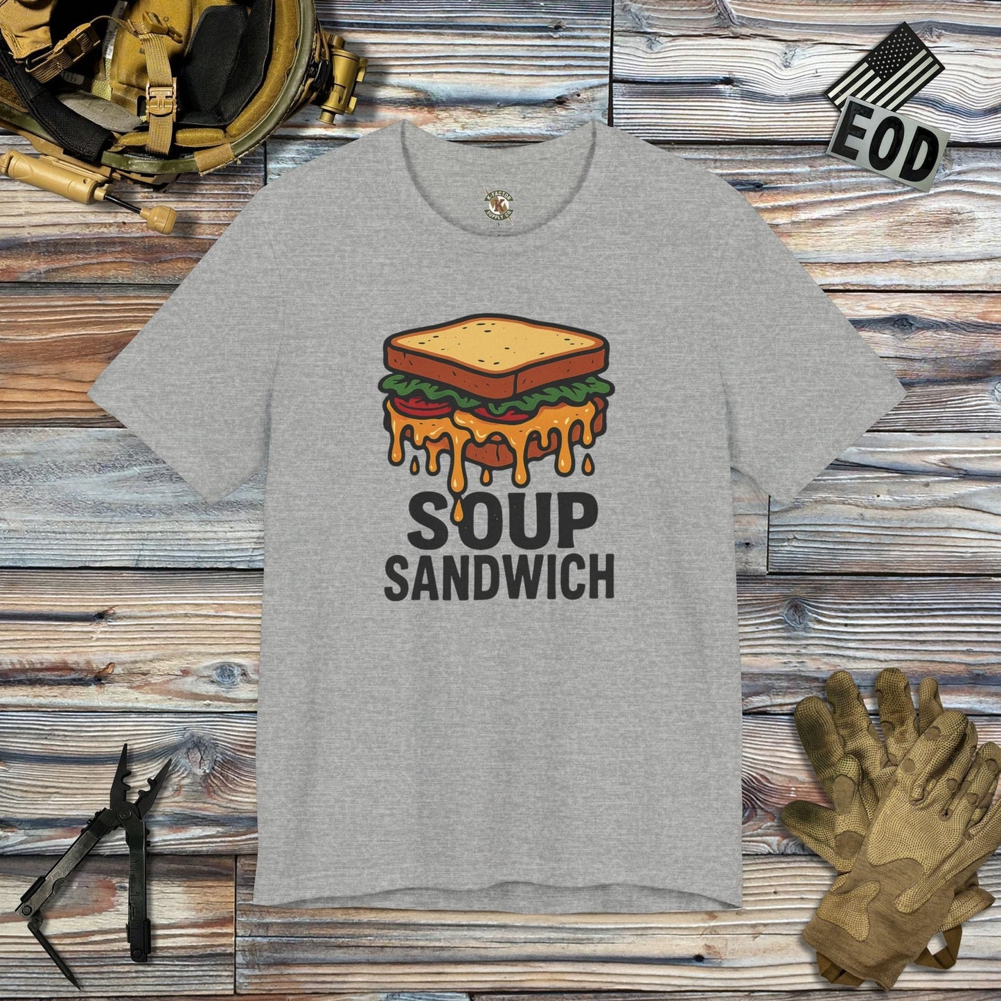 K-Factor Supply Co Soup Sandwich T-Shirt Athletic Heather / S