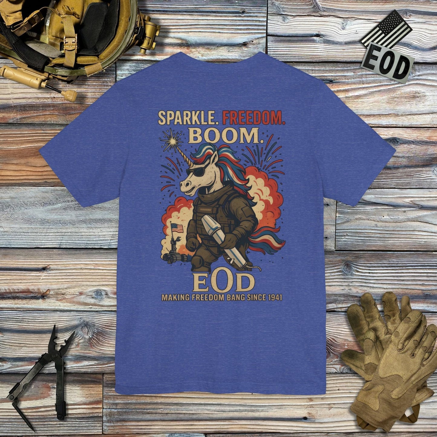 K-Factor Supply Co Sparkle Freedom JROD (Back Print) T-Shirt