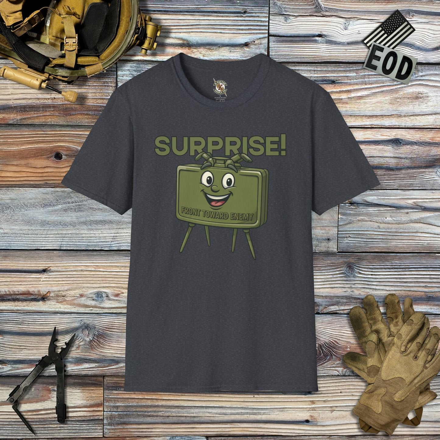 K-Factor Supply Co Surprise! (B+T) T-Shirt Dark Heather Grey / 2XL