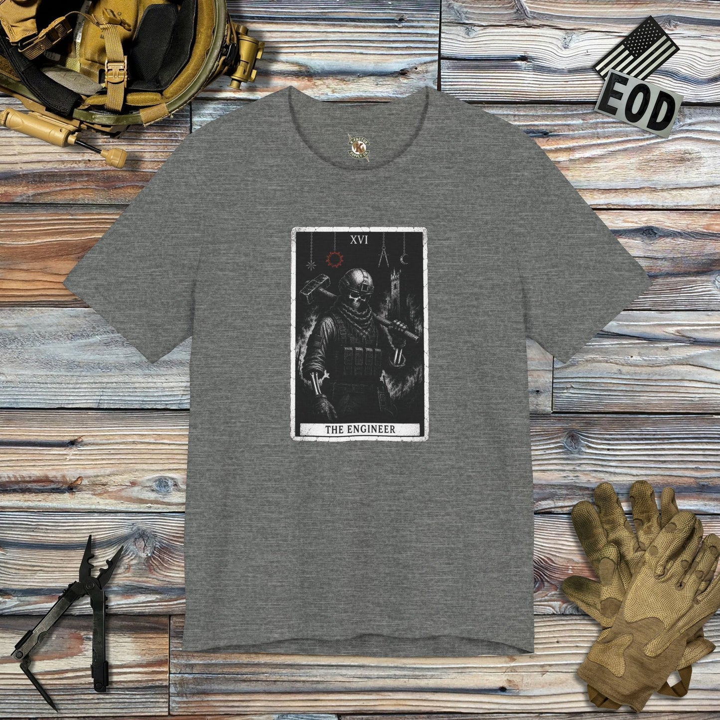 K-Factor Supply Co The Engineer Tarot T-Shirt Deep Heather / M