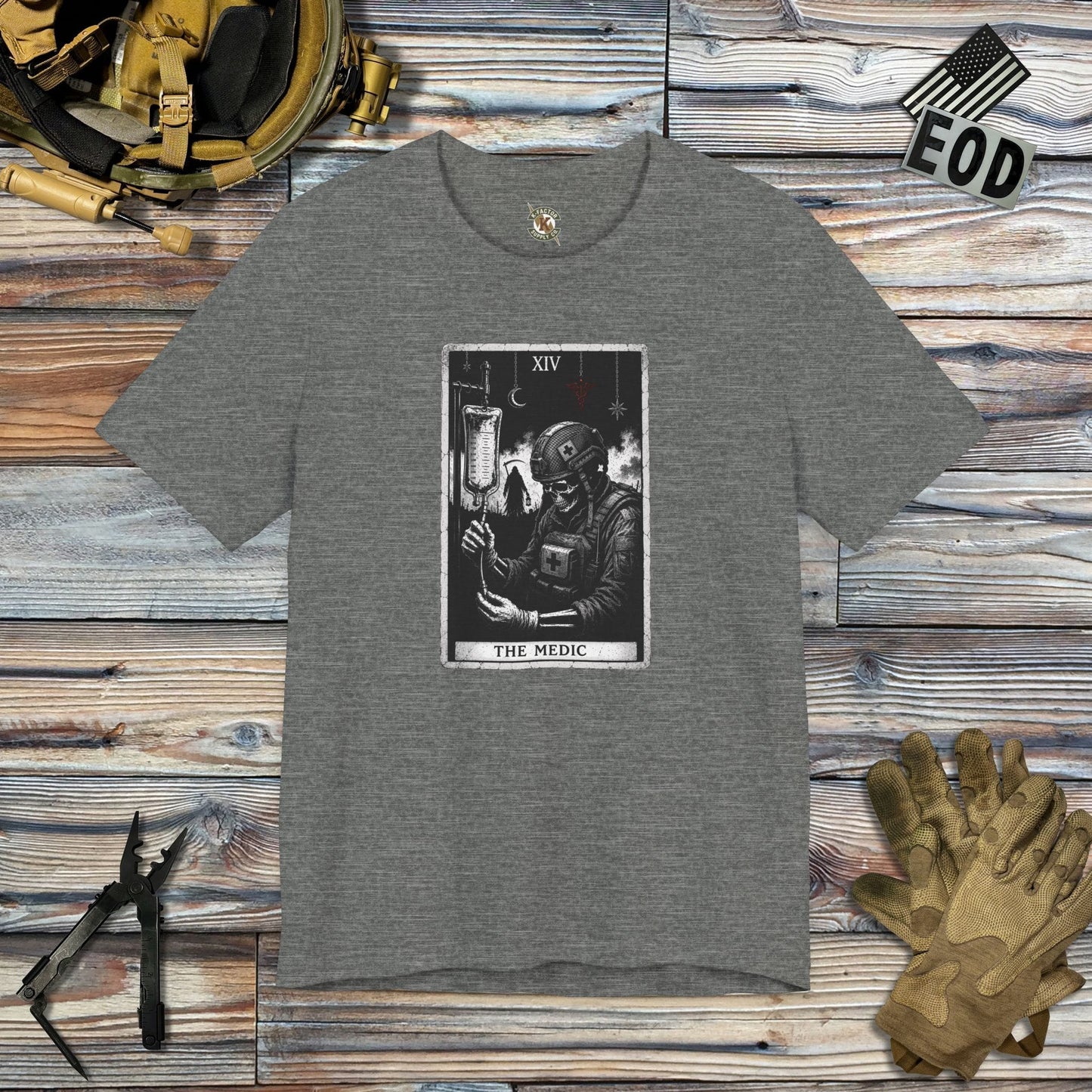 K-Factor Supply Co The Medic Tarot T-Shirt Deep Heather / M