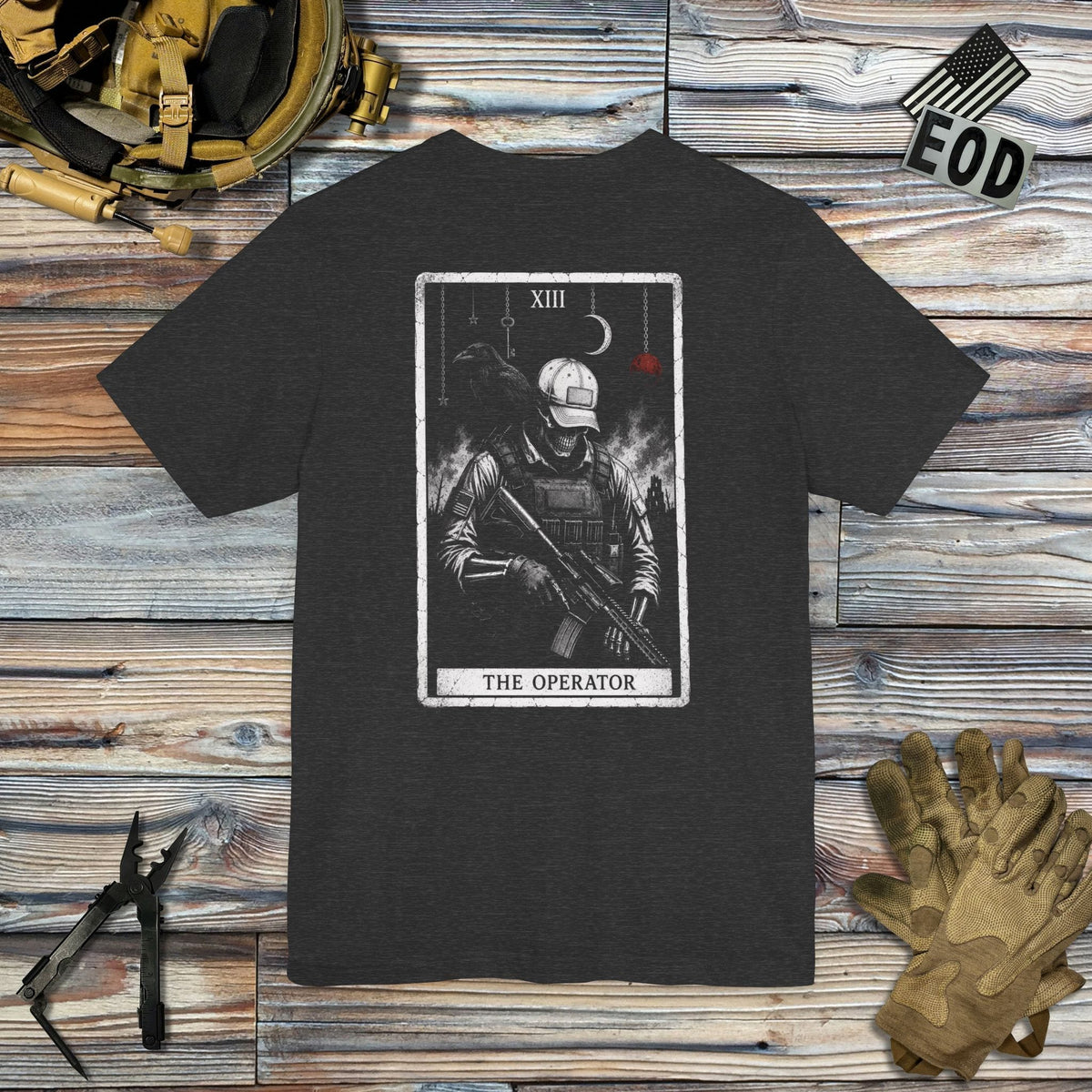 K-Factor Supply Co The Operator Tarot (Back Print) T-Shirt