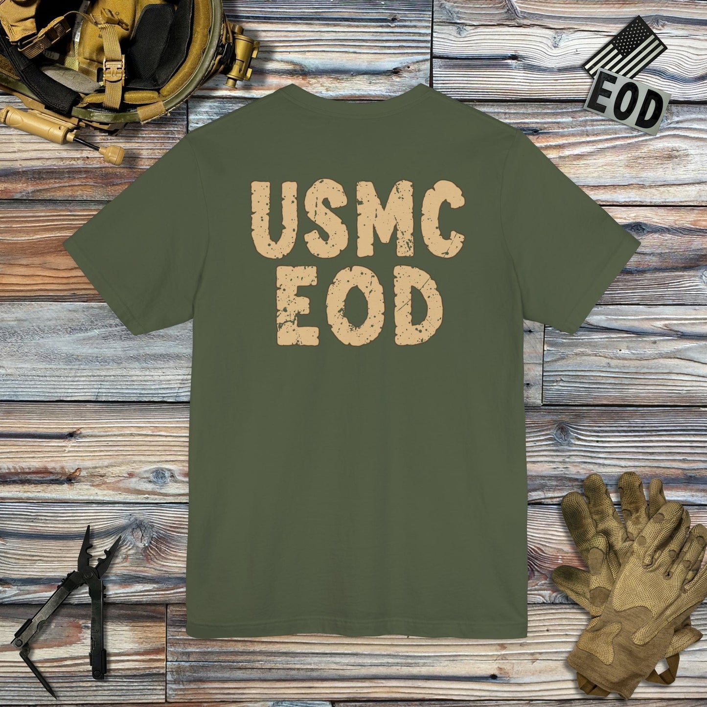 K-Factor Supply Co USMC EOD (Back Print) T-Shirt